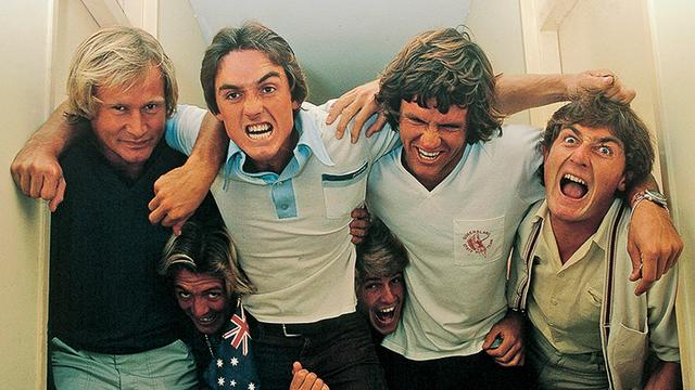 (L to R) Simon Anderson, Mark Scott, Gary Timperly, Derek Hynd, 1981. Photo: Pat Flanagan