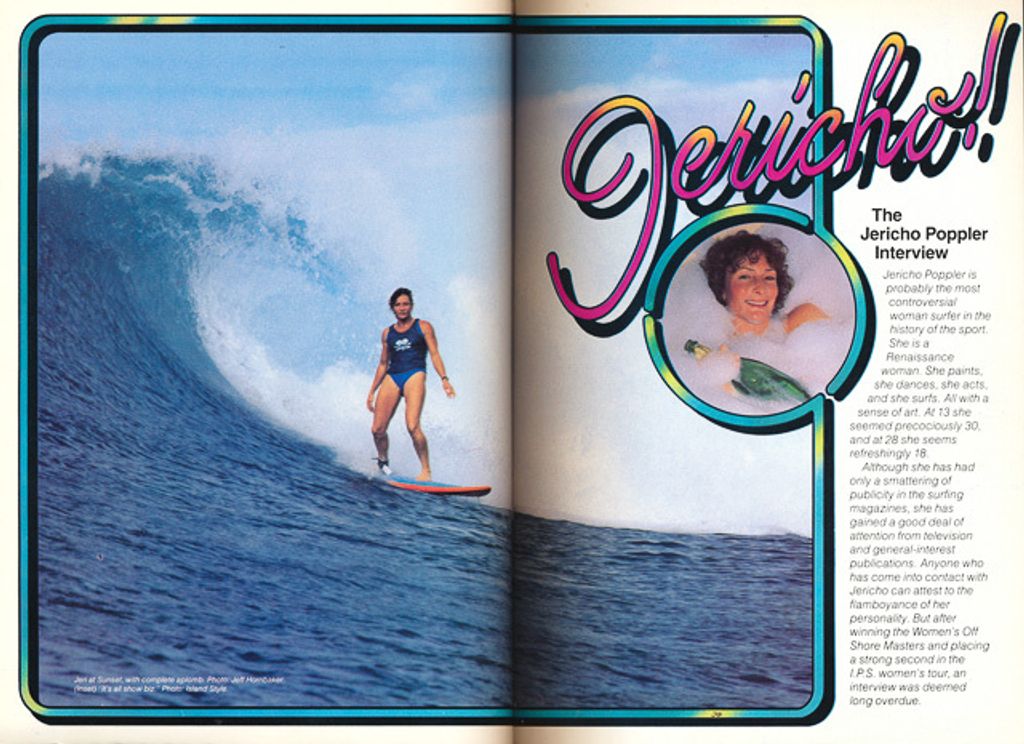 Jericho Poppler featured in a 1980 issue of SURFER Magazine