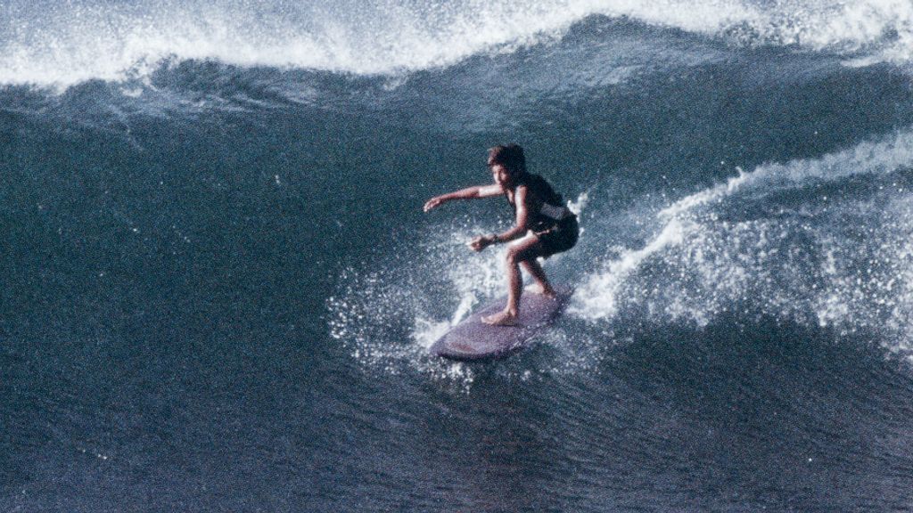 Michael Ho surfing at Makaha in 1970