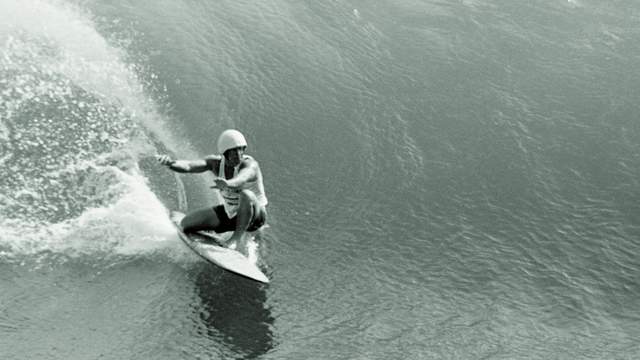 Unknown surfer, Huntington Pier, 1965. Photo: Ron Church