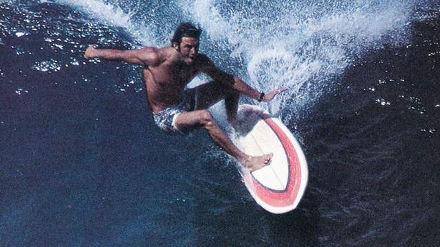 Col Smith riding a Jim Pollard-shaped channel bottom in Hawaii, 1977. Photo: Craig Fineman