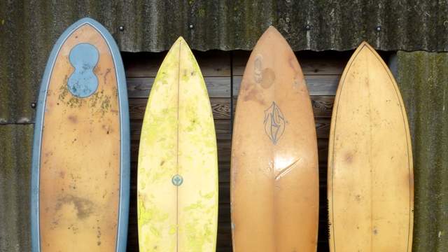 Waterlogged surfboards