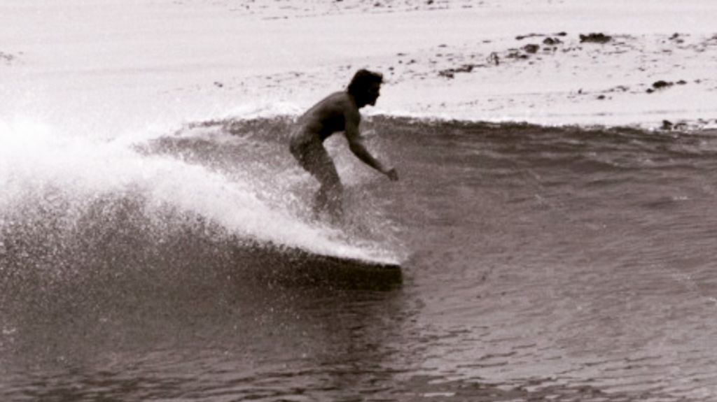 Marty Sugarman surfing in Los Angeles 