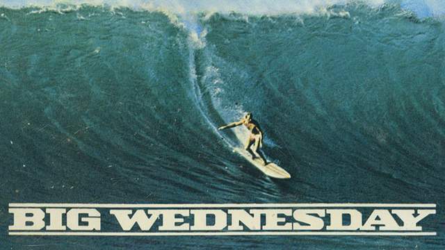 Ian Cairns on "Big Wednesday" poster, 1978
