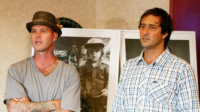 Bill Ballard (right) and Matt Archbold at "Archy" premier, 2015. Photo: Jordin Althaus