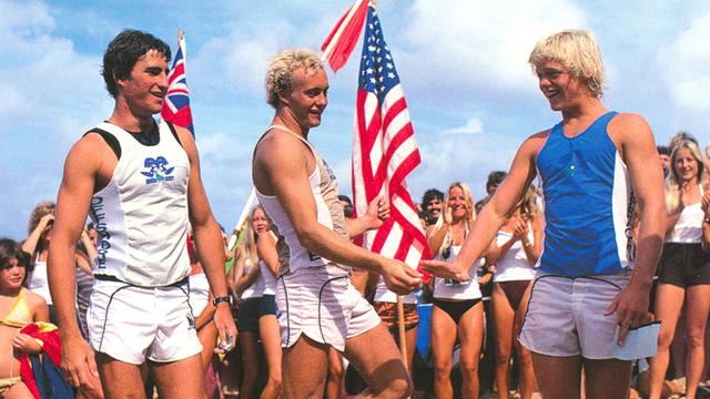 Joey Buran (right), 1978 Pipeline Masters finals. Photo: Steve Wilkings