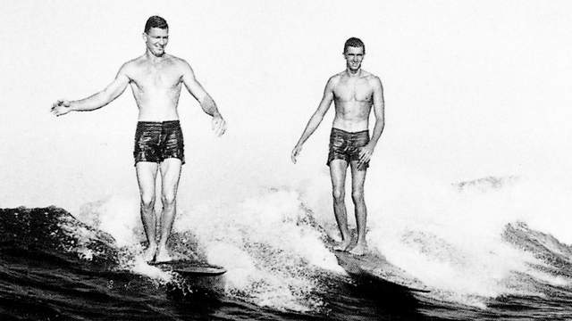 Wally Froseith (left) and George Downing, Queens Surf. Photo: Clarence Maki