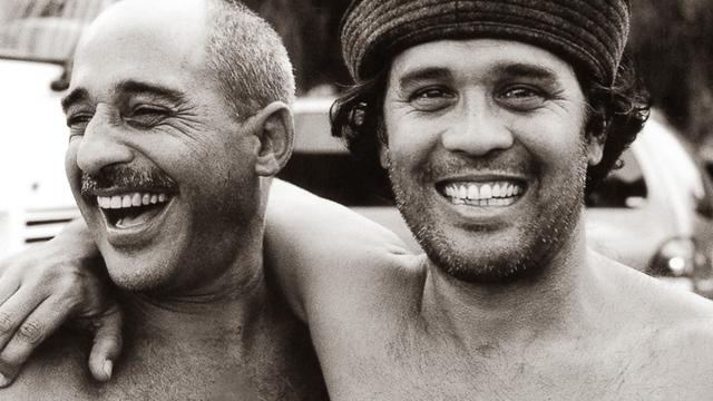 Derek (right) and Michael Ho, 2001. Photo: Tom Servais