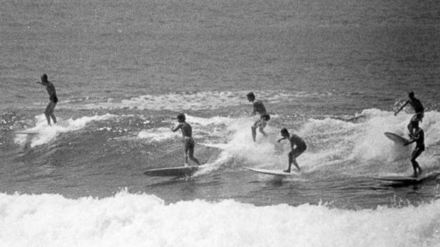 Michel Barland, center, Biarritz, early 1960s
