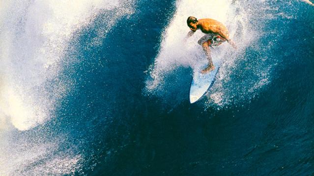 Kelly Slater, Teahupoo, 1996. Photo: Jeff Hornbaker