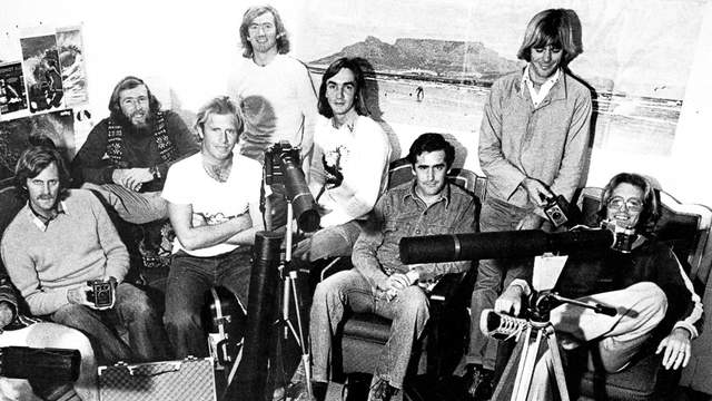 Hugh McLeod, right right, Surfing World photo team, mid-1970s