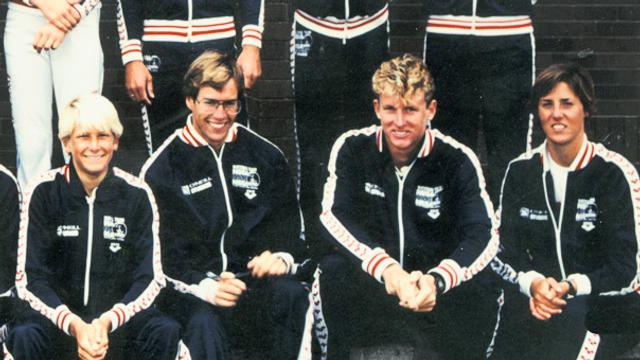 Bill Sharp (bottom row, second from right) with 1982 NSSA National Team