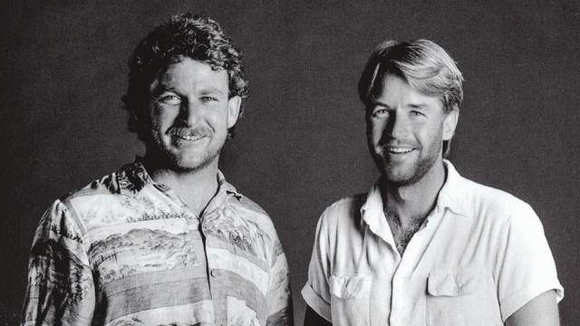 Craig Peterson (right) and Kevin Naughton, 1985. Photo: Art Brewer