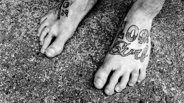 Sid Abbruzzi's feet. Photo: Dick Meseroll