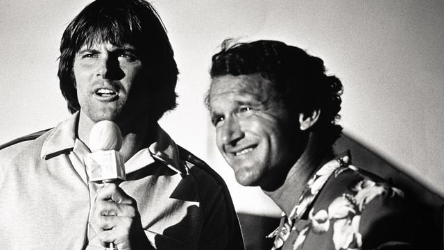 Hemmings (right) and Bruce Jenner. Photo: Leonard Brady