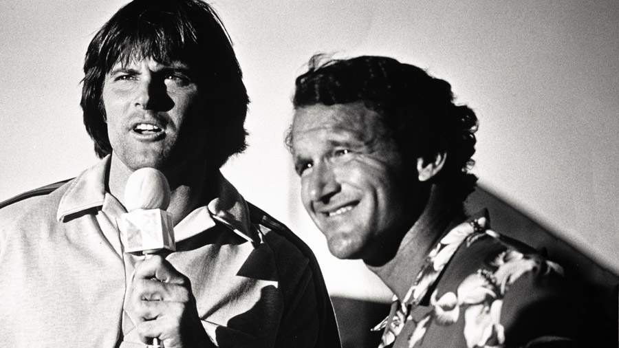 Hemmings (right) and Bruce Jenner. Photo: Leonard Brady 
