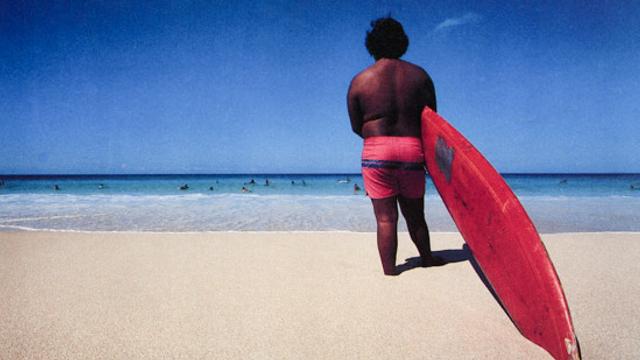 Local surfer, North Shore, 1982. Photo: Jeff Hornbaker