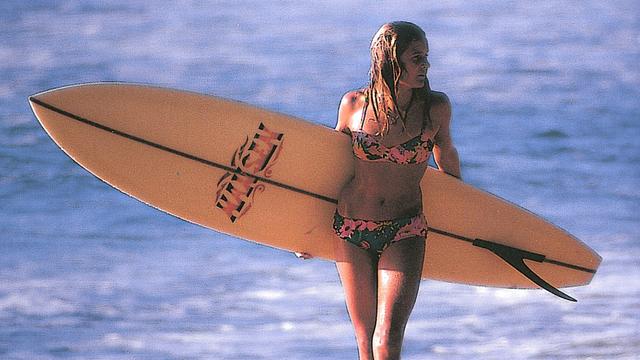 Hansen Surfboards teamrider Margo Godfrey, 1968. Photo: Greg MacGillivray