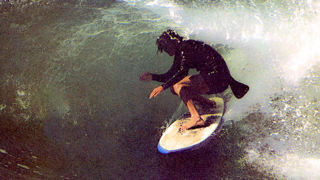 Beavertail wetsuit, Huntington Pier, 1975. Photo: Mike Moir