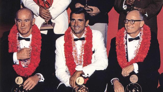 Pete Peterson, bottom left, 1966 Surfing Magazine Hall of Fame Awards. Photo: LeRoy Grannis
