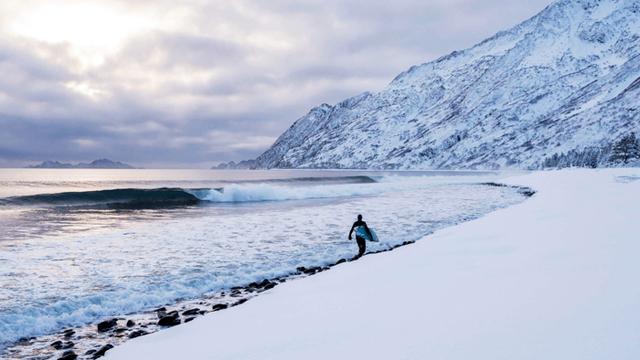Captain McCune walking the Alaskan coastline. Photo: