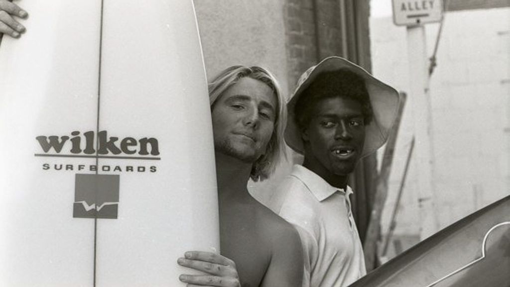 Glenn Kennedy and Stanley Washington, two surfers from Los Angeles