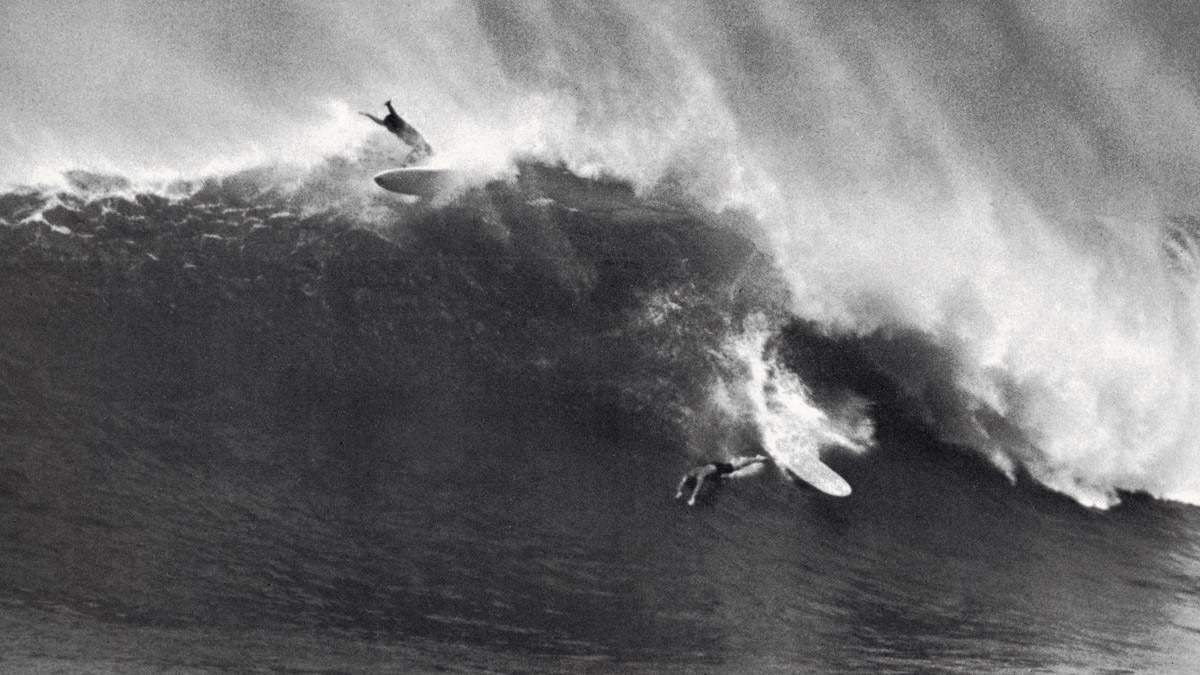 Munoz (left) and Stange, first day at Waimea. Photo: Don James 