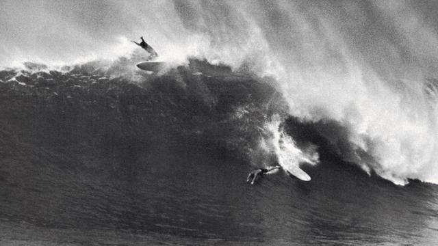 Munoz (left) and Stange, first day at Waimea. Photo: Don James