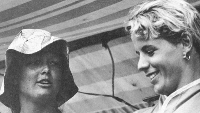 Joyce Hoffman (left) and Nancy Nelson. Photo: Ron Stoner