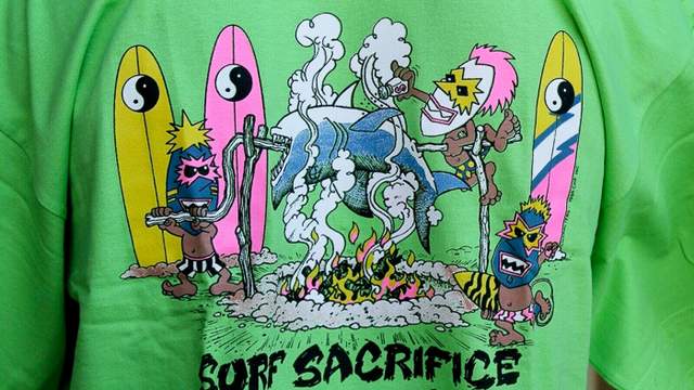 Town and Country Surfboards "Surf Sacrifice" T-shirt, 1980s