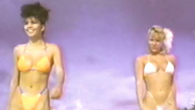 Beach bunnies in 1989 surf video