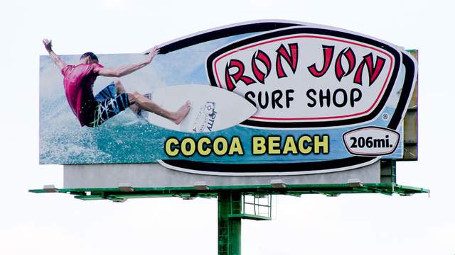 Ron Jon billboard, 2013