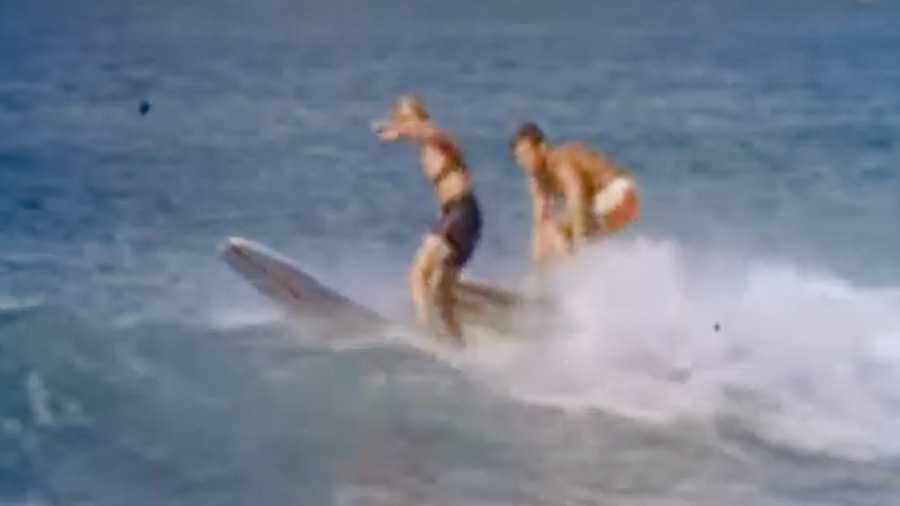mike hynson and miki dora surfing in hawaii