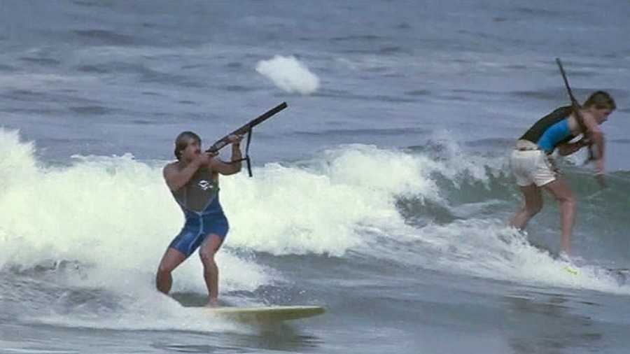 Skeet Surfing scene from the movie Top Secret