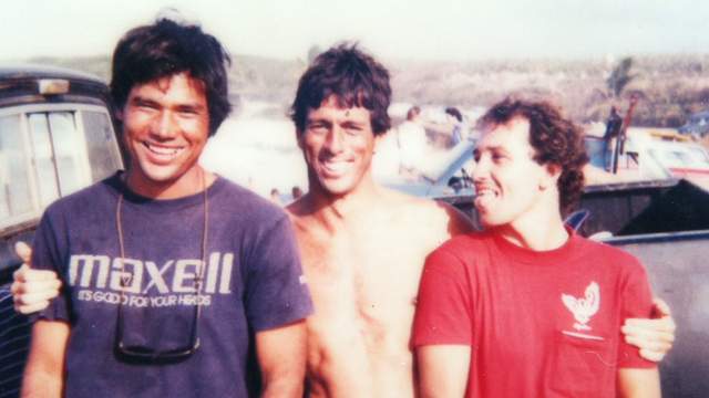 (L to R) Victor Lopez, Mike Boyum, Peter McCabe, 1982