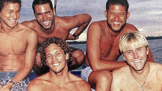 (Clockwise from top left) Robb, Shimooka, Aipa, Williams, Little; Mentawai Islands, Indonesia, 1994