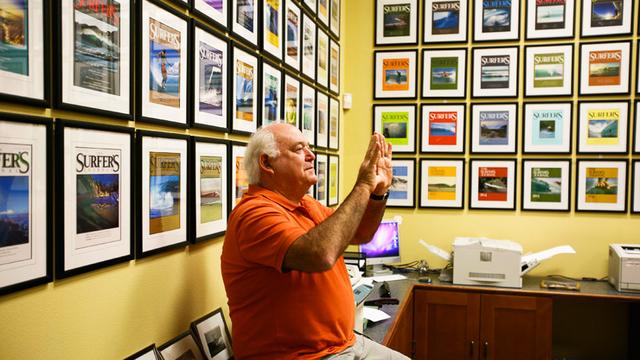 Steve Pezman at the Surfer's Journal. Photo: Jeff Divine