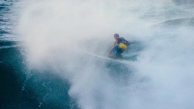 Tom Curren exists a Backdoor spitter. Photo: Lowe-white