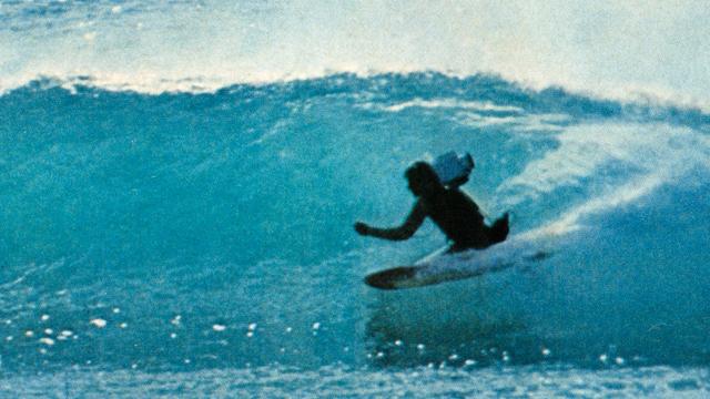 George Greenough and camera rig, 1969. Photo: Joe Bright