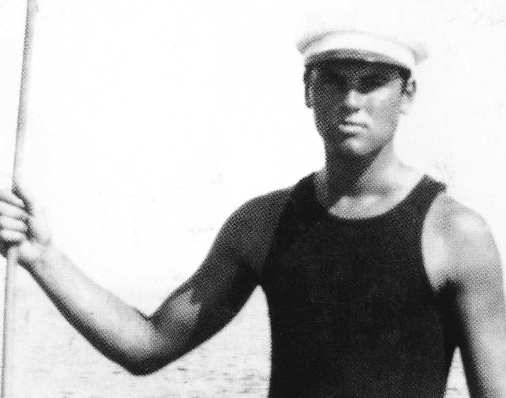 surfer Tom Blake in Miami Beach
