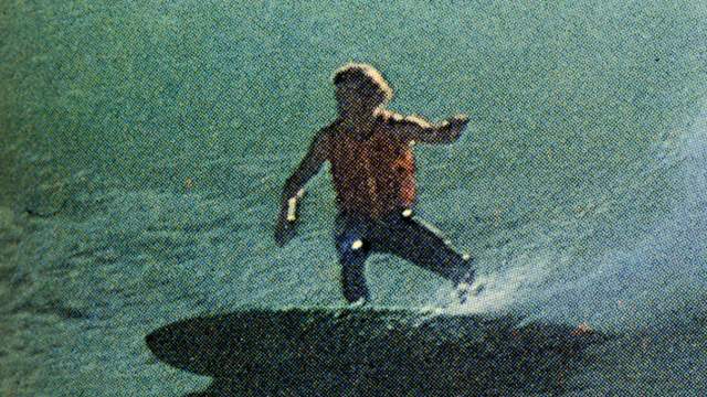 Corky Carroll on a Terry Martin-shaped surfboard, Santa Cruz, 1968. Photo: Ron Stoner