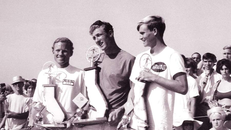 1966 world title finalists (l to r): Carroll, Young, Sutherland. Photo: Grannis 