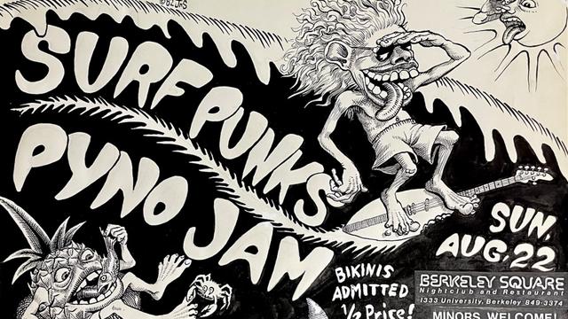 Handbill for Surf Punks show in Berkeley, California