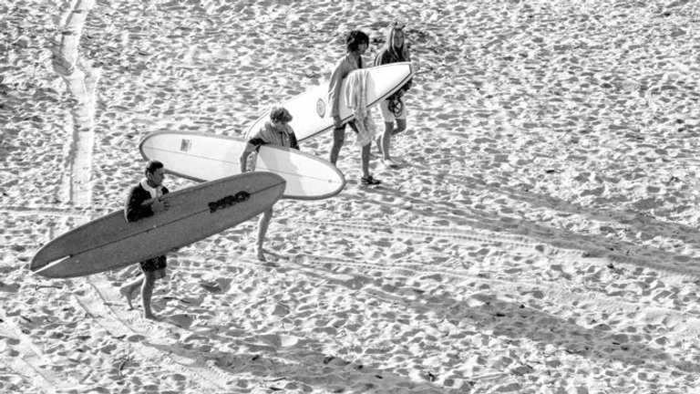 david nuuhiwa and dale dobson in santa cruz in 1968, for a surfing contest