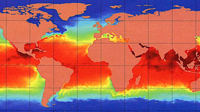 1996 sea temperature chart for use on the internet