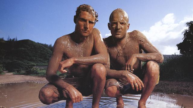 Paul (left) and Jake Paterson, 1999. Photo: Art Brewer