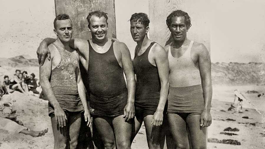 Gerald Vultee, Owen Hale, Bill Herwig, Duke Kahanamoku
