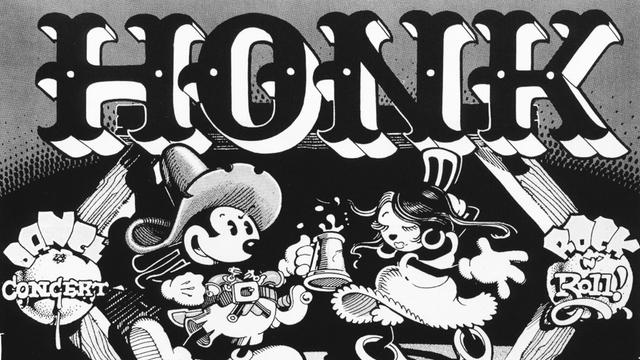 Honk concert bill, art by Rick Griffin
