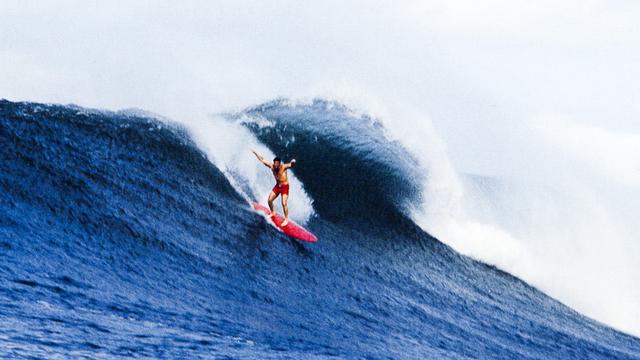 Fred Hemmings goes right at Waimea Bay, 1967. Photo: LeRoy Grannis