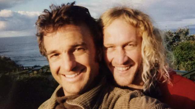 Tim Baker (left) and Robbie Page, early 1990s